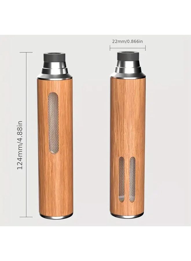 علبة سجائر سيارة عالية الجودة من خشب الجوز الأسود، محمولة وقابلة للغسل مع حماية من الدخان - Image 4